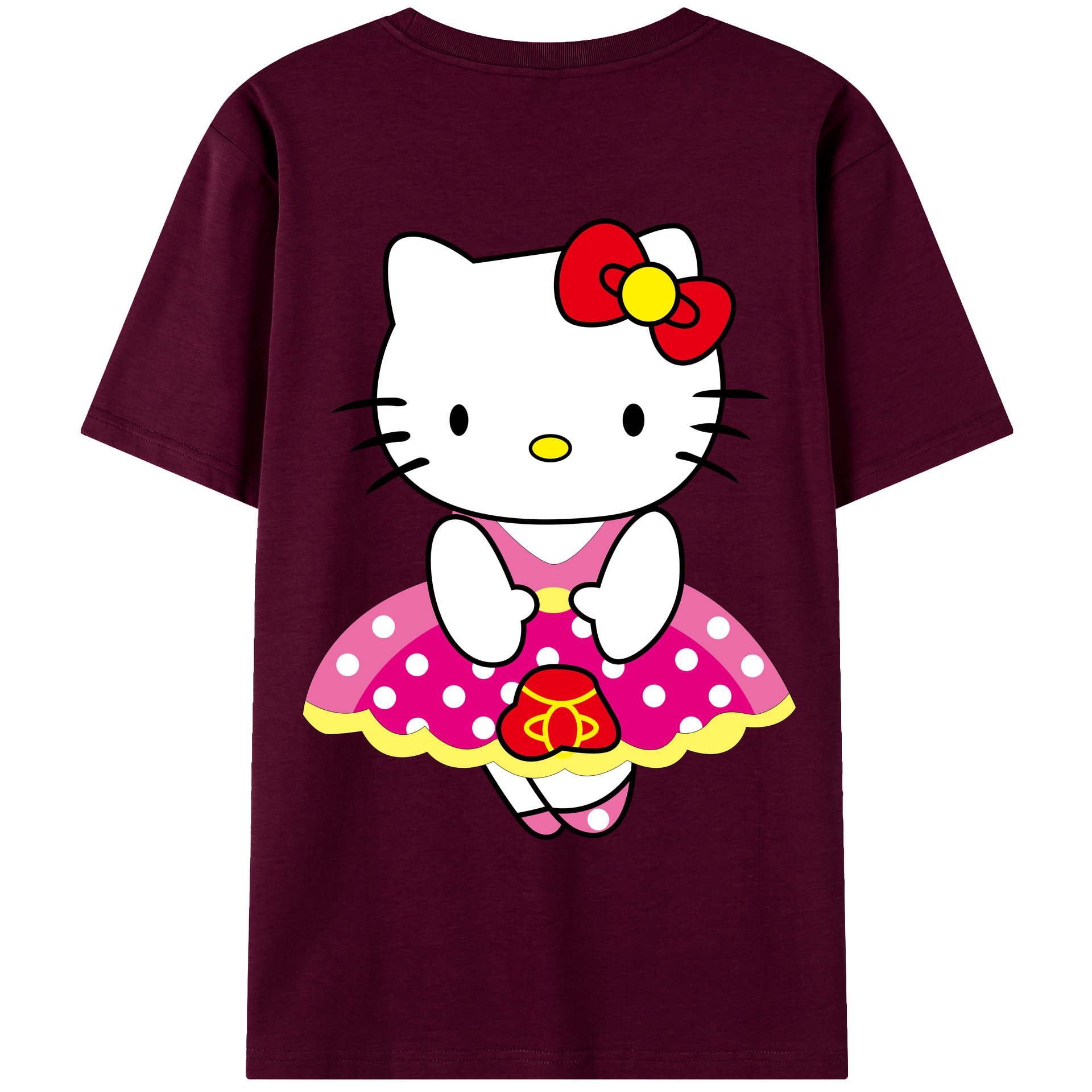 （画像用） Hello Kitty ハローキティ レディース半袖Tシャツ(バックプリント)